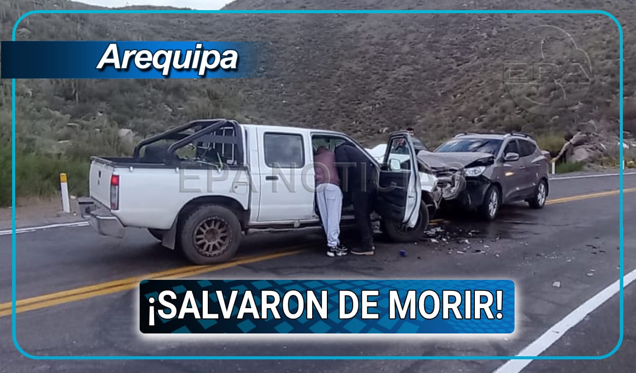 Dos heridos tras choque frontal de camionetas en la vía Arequipa – Puno ...